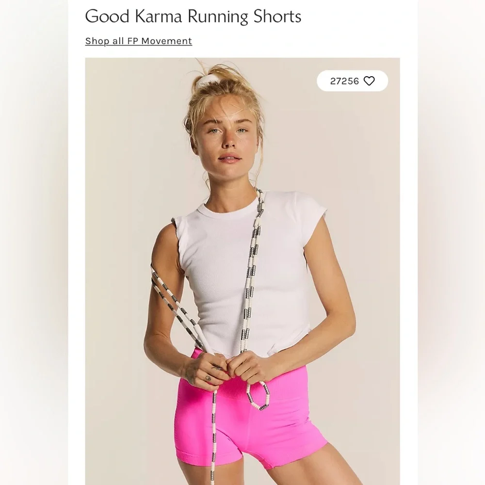 NWOT Free People Good Karma running shorts